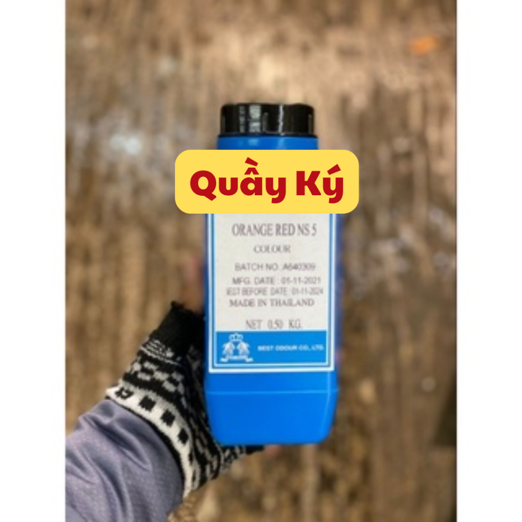 Bột màu đỏ cam Thái Lan 500gr