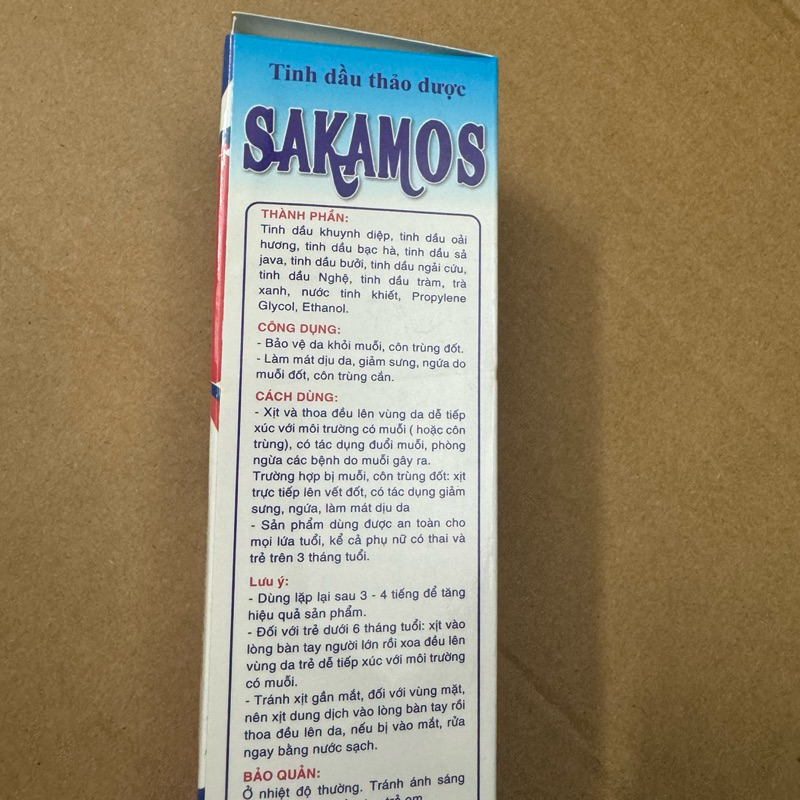 xịt xua muỗi thảo dược SAKAMOS ,xịt chống muỗi Sudi Kids an toàn cho bé từ 3 tháng tuổi