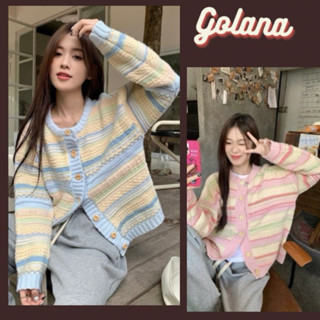 Áo Khoác Len Dệt Kim Dáng dài From Rộng, Áo Cadigan Họa Len Color coat