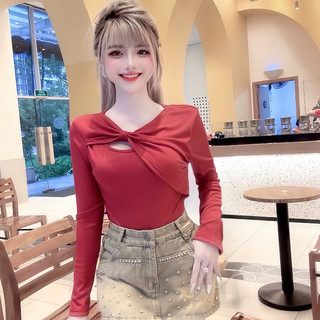 Áo thun tăm cổ nơ cách điệu