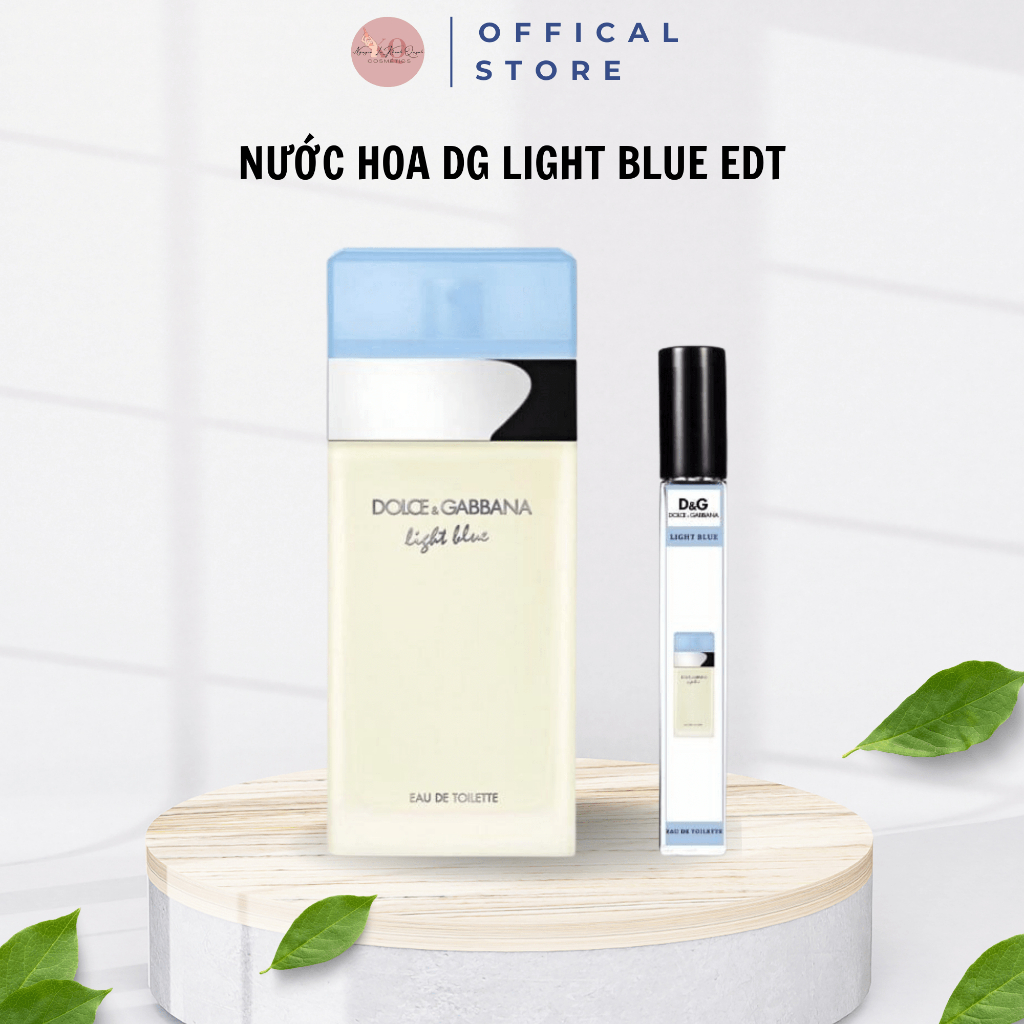 Nước hoa DG light Blue EDT hương hoa và trái cây thơm mát 10ml