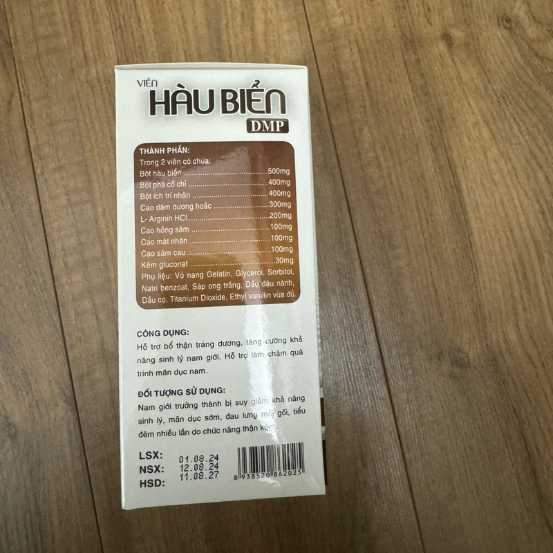 Viên bổ thận HÀU BIỂN DMP - giúp Bổ thận nam ,tráng dương,tăng cường chức năng sinh lý nam giới - Hộp 30 viên