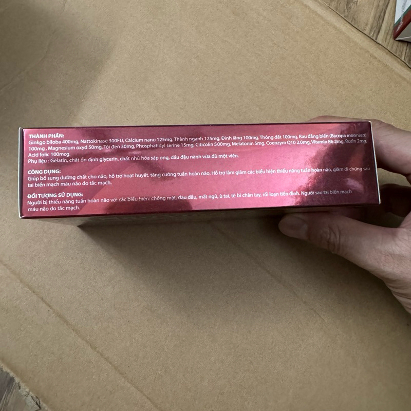 Viên bổ não AN NÃO VƯƠNG CITICOLIN - Hoạt huyết dưỡng não,chống biến chứng sau tai biến, ngày uống 1 viên