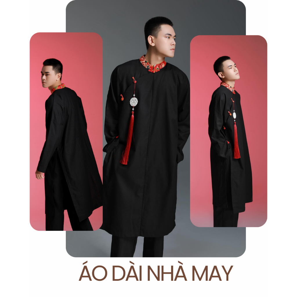 Áo dài nam cách tân - Áo dài nam xưa chất liệu thoáng mát by Villa Wings
