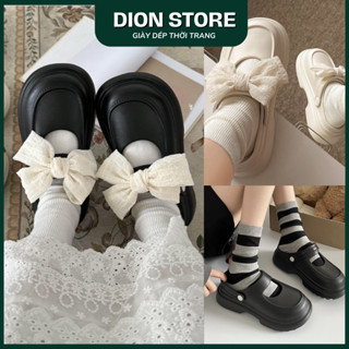 Dép sandal nữ Mary Jane đế dày thoải mái chống trơn trượt xinh xắn dễ thương phong cách Hàn Quốc 2025 DIONSTORE