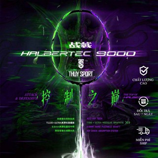 Vợt cầu lông Lining Halbertec 9000 Khung Full Carbon trợ lực căng sẵn 11kg (Max 13kg) tặng quấn cán túi đựng