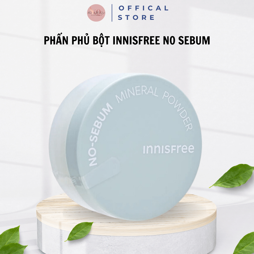 Phấn phủ bột Innis No Sebum Mineral Powder chiết xuất từ bạc hà và khoáng chất tự nhiên