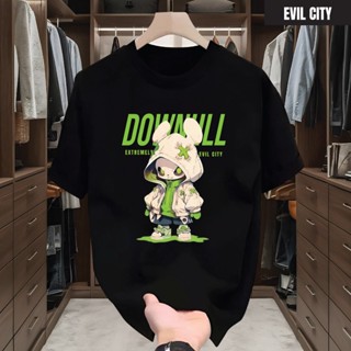 Áo thun nam nữ cổ tròn EVIL CITY form unisex chất cotton mềm mại, Tee shirt áo thun in phong cách boy phố trẻ trung