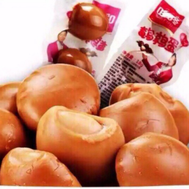 Gói 18gr Trứng Cút Muối Xì Dầu Dong Dong Ăn Liền (gói 3 quả)