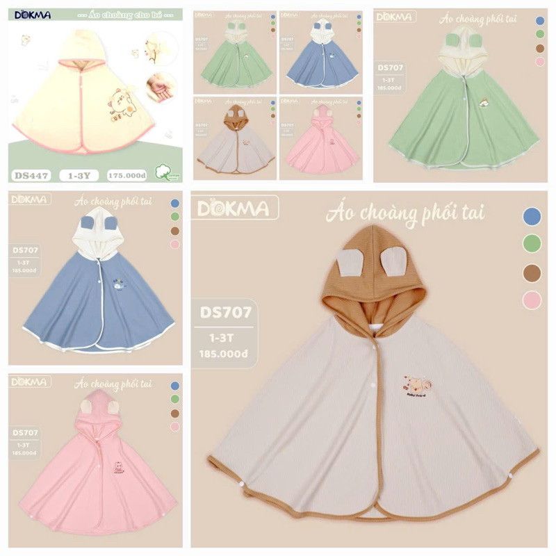 ÁO CHOÀNG PHỐI TAI CHO BÉ 0-3 TUỔI DOKMA