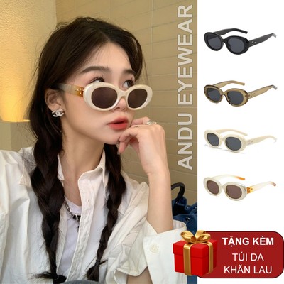 Kính râm mát thời trang nam nữ AnDueyewear chống UV400 dáng oval chất liệu nhựa - 814