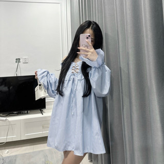 𝐬𝐭𝐮𝐝𝐢𝐨𝐛𝐲𝟐𝟓 | ÁO VÁY TRỄ VAI DÂY ĐAN NƠ FORM BABYDOLL