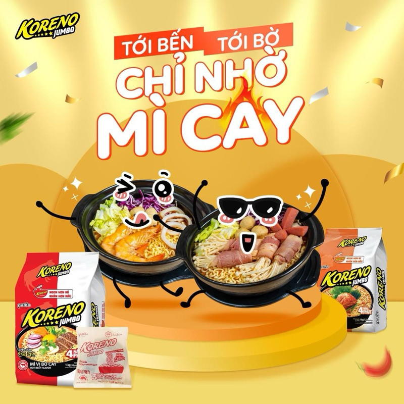 10 gói mì Koreno vị kim chi