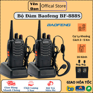 Bộ đàm Baofeng BF-888S 16 kênh | Tặng tai nghe | Liên lạc 3–5Km | Bảo hành 12 tháng