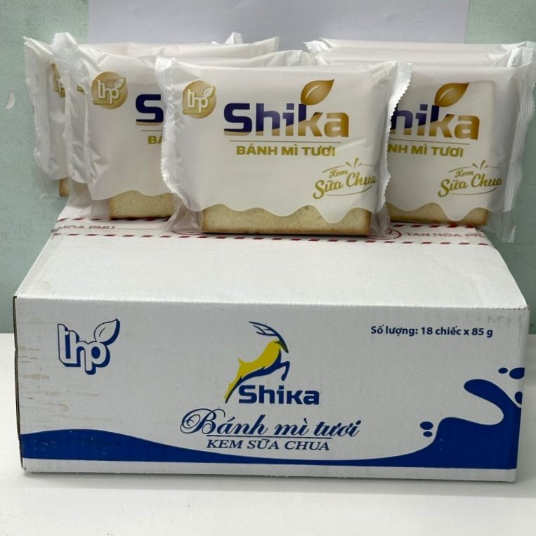 ThachAnh [Combo] 2 Hộp Bánh Mì Tươi Sandwich Kem Sữa Chua Shika TASK28