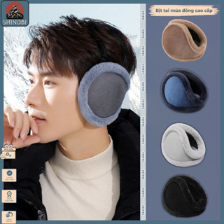  Bịt tai giữ ấm mùa đông chụp tai phủ lông mềm mại lõi xốp cách nhiệt chống lạnh phù hợp nam nữ lái xe máy SHINOBI 