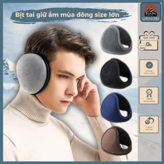 Bịt tai giữ ấm mùa đông, chất liệu dày dặn, lót bông chụp tai mềm mại chống lạnh phù hợp nam nữ lái xe máy SHINOBI
