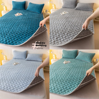 Thảm nỉ nhung sữa , thảm lông cừu trải giường mềm giữ ấm tốt màu trơn đơn giản sang trọng