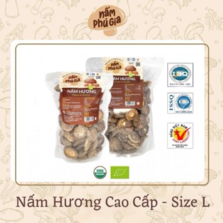 Nấm Hương Khô Cao Cấp Size L - Nấm Phú Gia