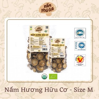  Nấm Hương khô Hữu Cơ Size M - Nấm Phú Gia 