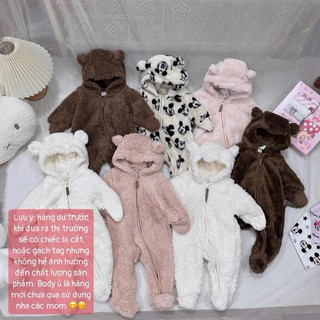 Body lông, chần bông cho bé H&M sz 0-9M form to, xuất dư cắt tag
