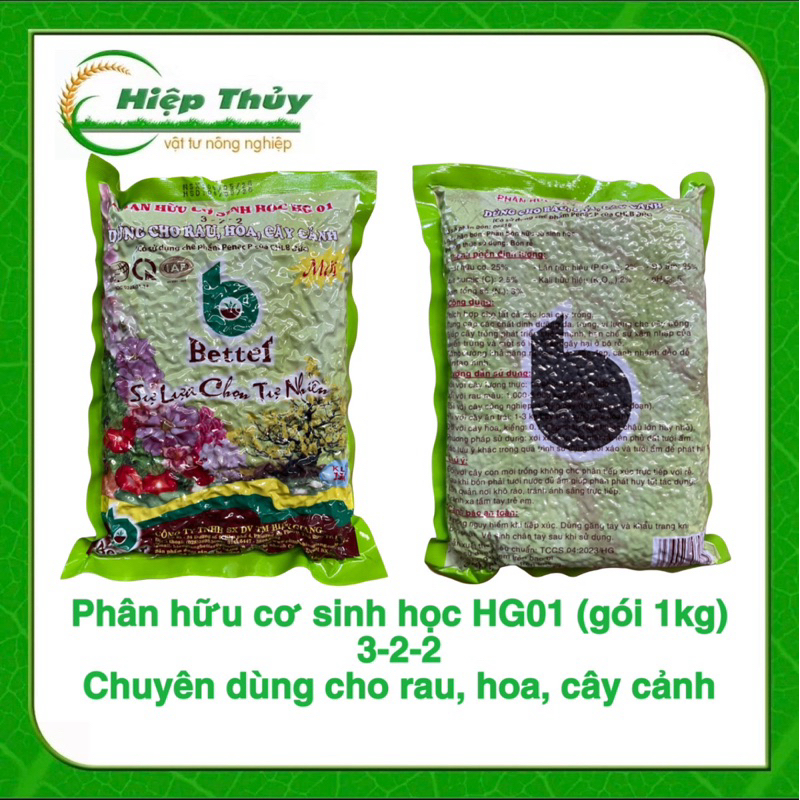 PHÂN HỮU CƠ SINH HỌC BETTER NPK: 3-2-2 + TE 1kg