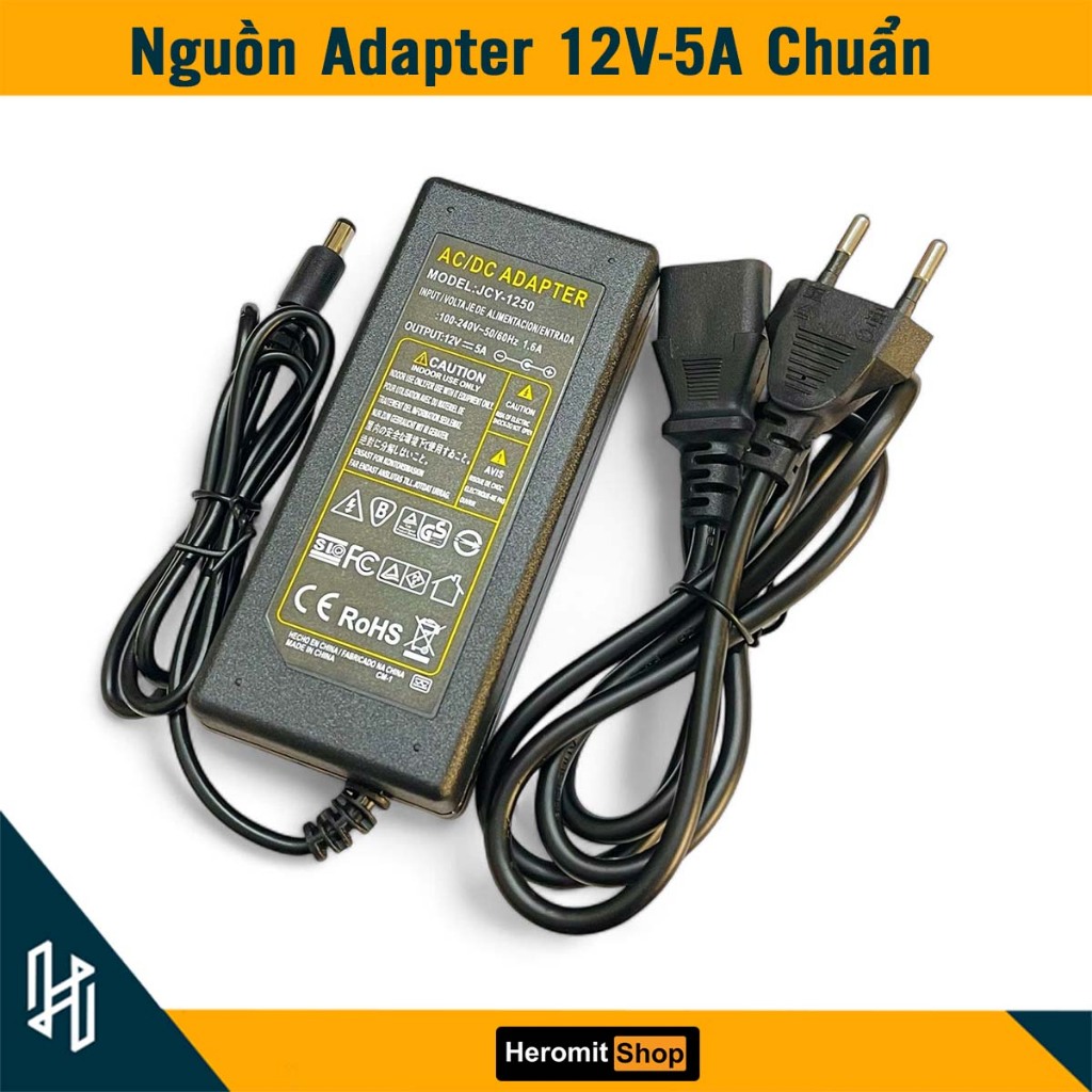 Nguồn 12V 5A đủ công suất , Nguồn adapter 12V