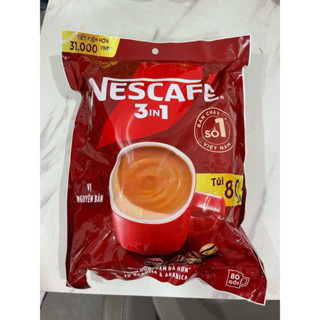 Nescafe (Túi đỏ 1.28kg/80 gói) Cafe sữa đá hoà tan “Rẻ vô địch” Mẫu mới