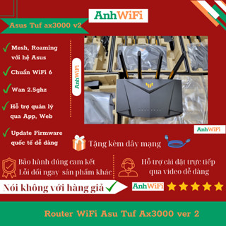 Bộ phát WiFi Asus Tuf ax3000 ver 2, mesh, roaming