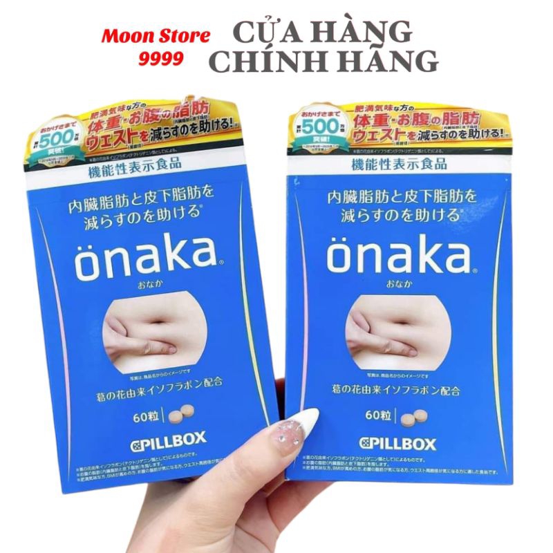 Viên giảm mỡ bụng Onaka Pillbox Hộp 60 viên Nhật Bản