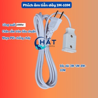  Phích Âm Liền Dây 3m  5m   10m Phích Nối Liền Dây chịu tải cao 