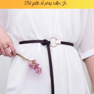 Thắt Lưng Nữ Bản Nhỏ Khóa Tròn Không Cần Đục Lỗ (37pu)