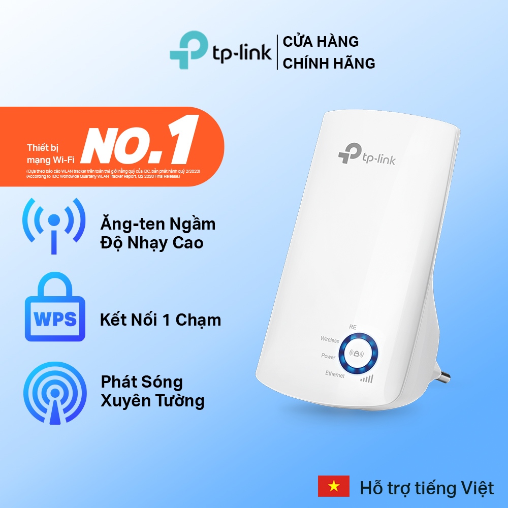 [Kích Sóng Mạnh] Bộ Mở Rộng Sóng Wifi TP-Link TL-WA850RE Tốc Độ 300Mbps - Chuẩn N, Xuyên Tường, Dùng Được Nhiều Thiết Bị