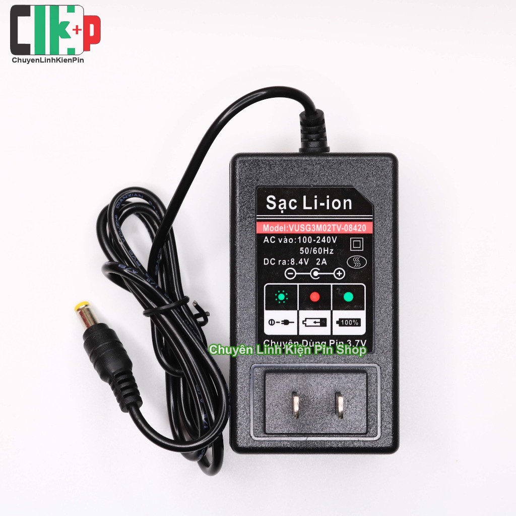 [ 3M02TV-08420 ] Sạc Lion 2S 8.4V 2A Tem Đỏ Đen ( CLKP )