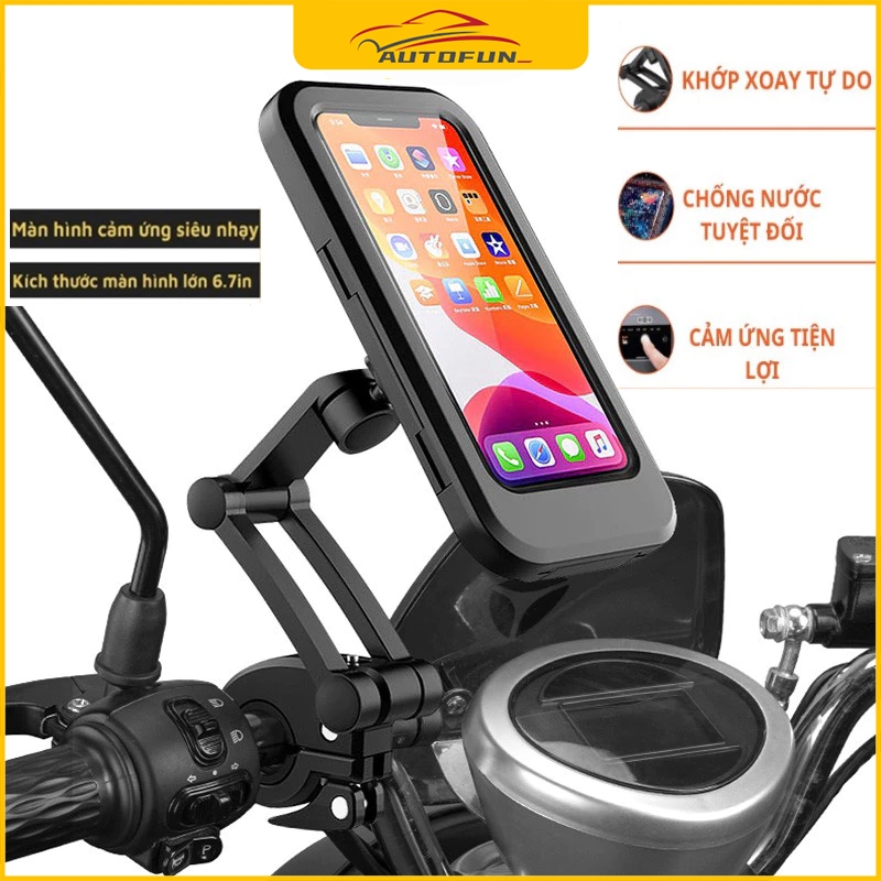 Giá Kẹp, Giá Đỡ Điện Thoại, Đi Xe Đạp Chống Nước Xoay 360 Độ