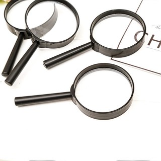 Kính lup đen mini 60mm phóng to cầm tay, kiếng lúp bỏ túi phóng đại 5x soi đọc sách báo sửa chữa thí nghiệm cho học sinh