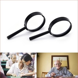 Kính lup đen mini 60mm phóng to cầm tay, kiếng lúp bỏ túi phóng đại 5x soi đọc sách báo sửa chữa thí nghiệm cho học sinh