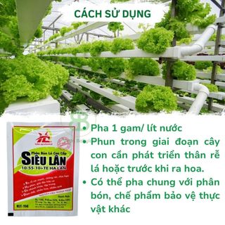 Phân Bón Siêu Lân Đỏ Hà Lan 10-55-10 + TE Vuonbabylon, Giúp cây ra hoa đồng loạt, phát triển đều đẹp - Gói 15gram