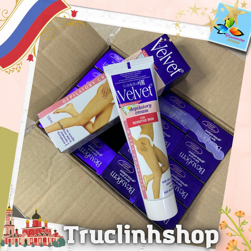 Kem tẩy lông chân tay Velvet hoa cúc Nga 100 ml