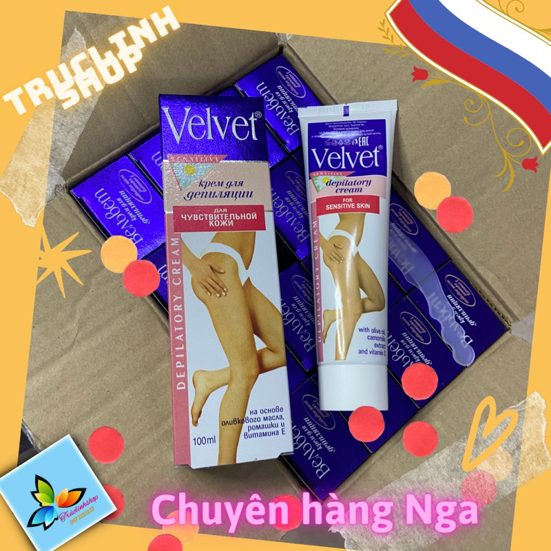 Kem tẩy lông chân tay Velvet hoa cúc Nga 100 ml