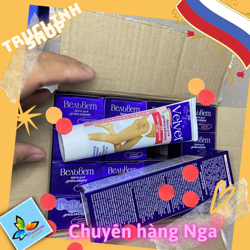 Kem tẩy lông chân tay Velvet hoa cúc Nga 100 ml