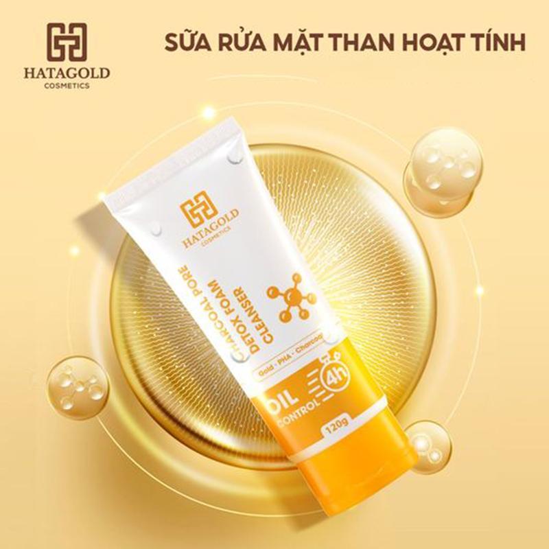 Sữa Rửa Mặt Than Hoạt Tính Hatagold Cosmetics Giá Sỉ Chính Hãng 120g