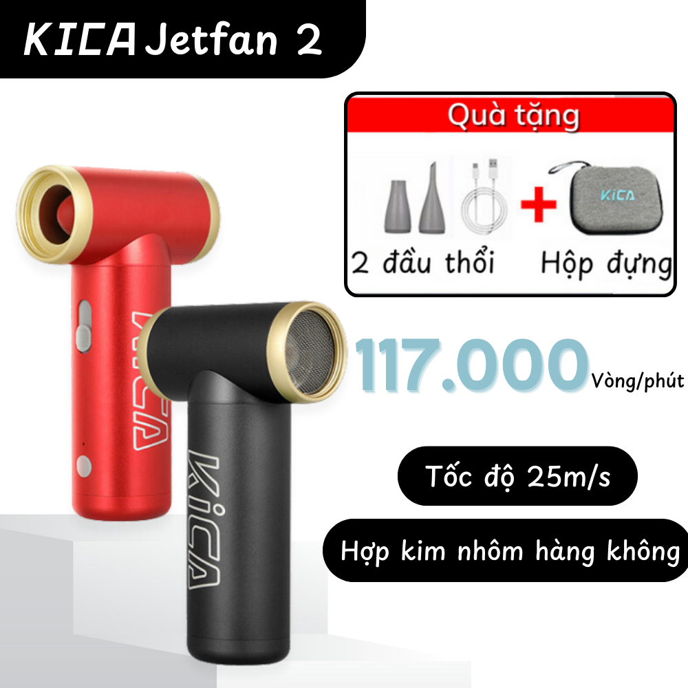 Quạt Kica Jetfan 2 thổi khí cầm tay đa năng