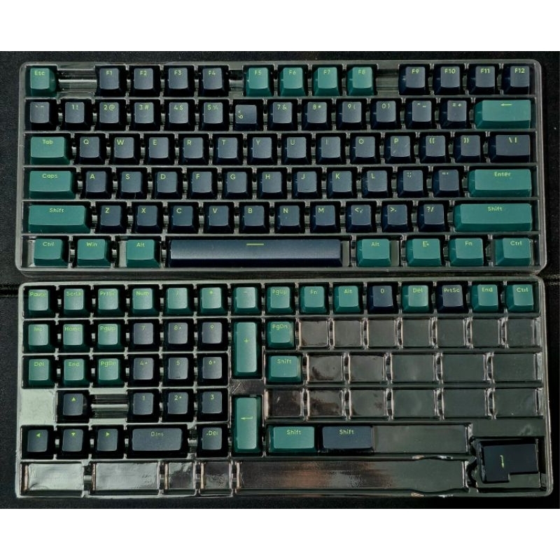 Keycap Black green Wave Sonic PBT- doubleshot cho bàn phím