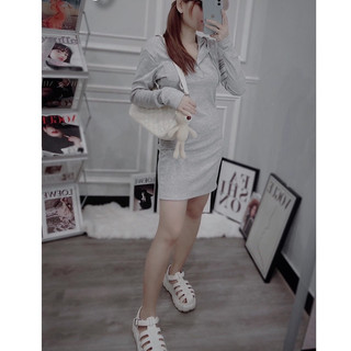 Đầm Tay Dài Có Nón - D12028