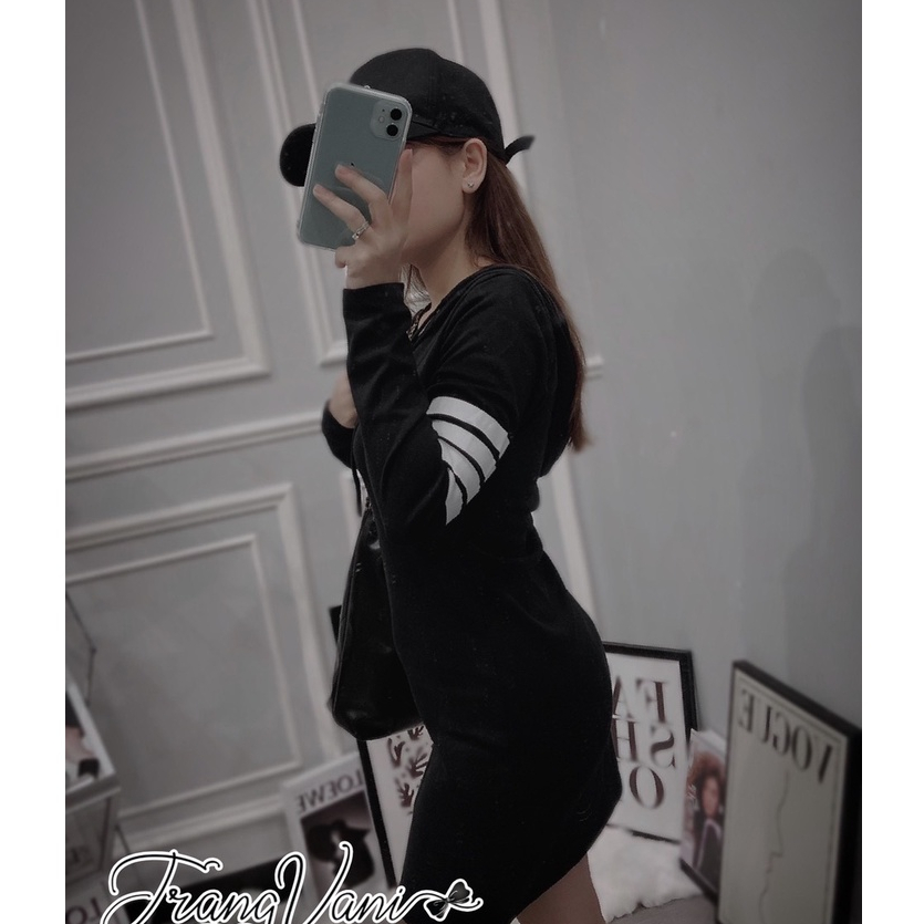 Đầm Tay Dài Có Nón - D12028