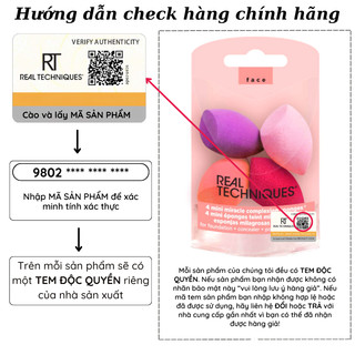 Set 4 bông mút mini RT Real Techniques 4 Mini Miracle Complexion Sponges mã loại 01492
