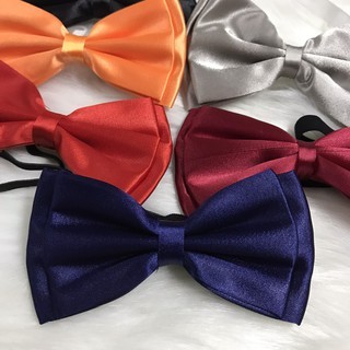 Nơ đeo cổ nam TINY KING cho bê quả, đồng phục nhà hàng, sự kiện 2 lớp vải phi bóng dây thun thắt sẵn giá rẻ X05