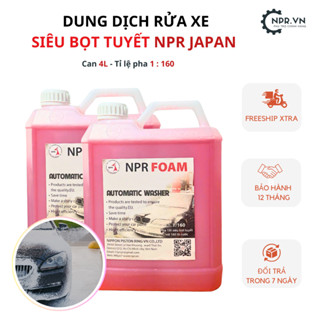  Nước rửa xe Siêu Bọt Tuyết NPR Foam Dung Dịch Rửa Xe Ô Tô Xe Máy - Can 4 lít 