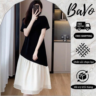 Váy Bầu Bigsize GAO GAO Cho Con Bú Đuôi Cá Nhiều Màu 40-90kg TK07